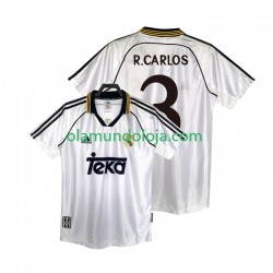 Camisola Real Madrid R.CARLOS 3 2000 Retro Homem Equipamento Primeiro 1998 Manga Curta